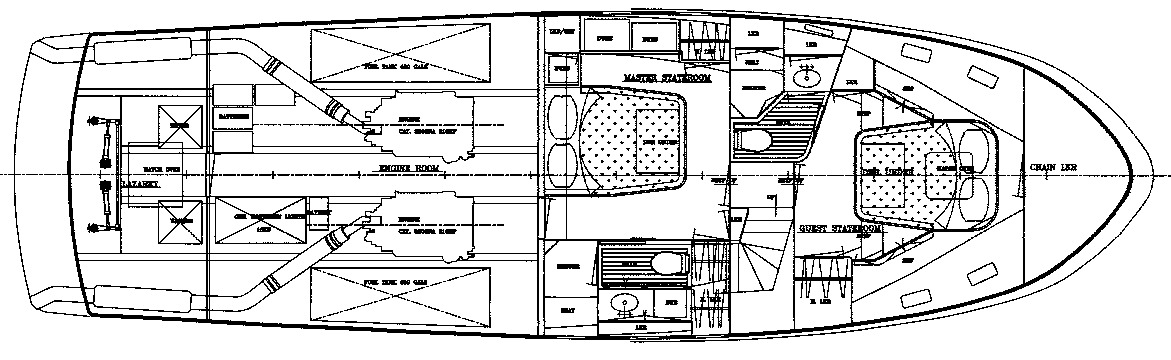 Grand Alaskan 53 Pilothouse floor plan