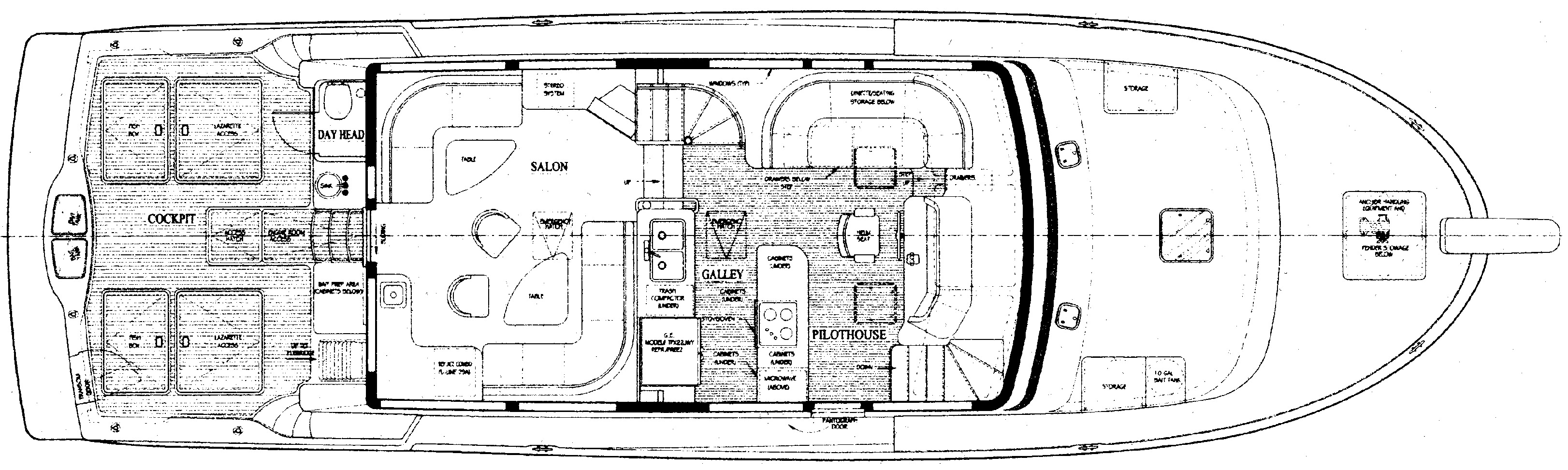 Mikelson Yachts 61 Sportfisher floor plan