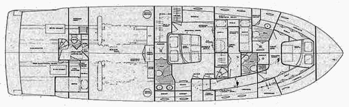 Mikelson Yachts 64 Sportfisher floor plan