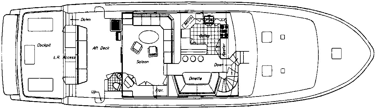 Mikelson Yachts 72-78 Sportfisher floor plan
