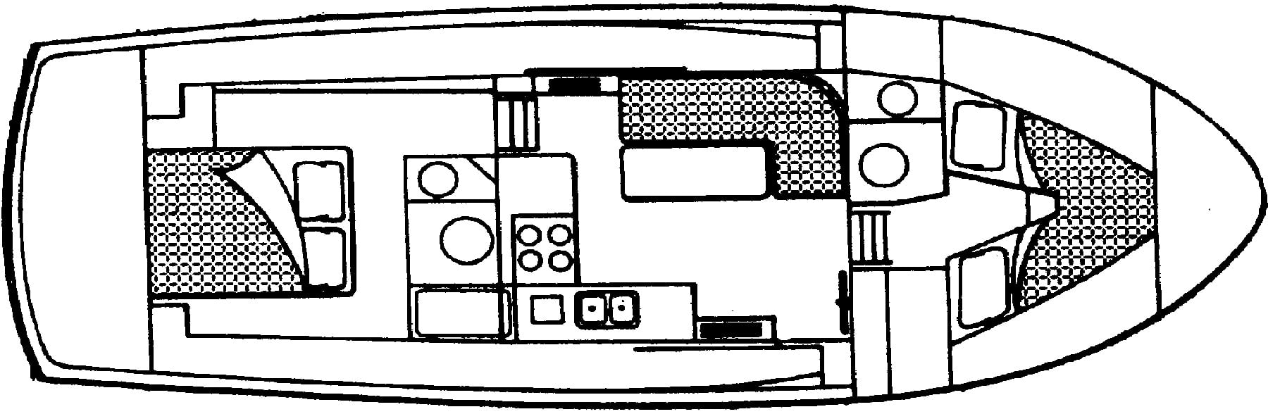 Monk 36 Trawler floor plan