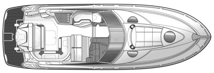 Monterey 330-340-355 Sport Yacht floor plan