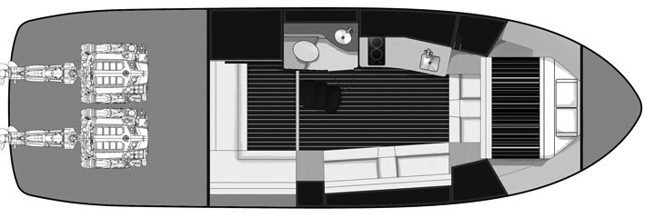 Monterey 330-340-355 Sport Yacht floor plan