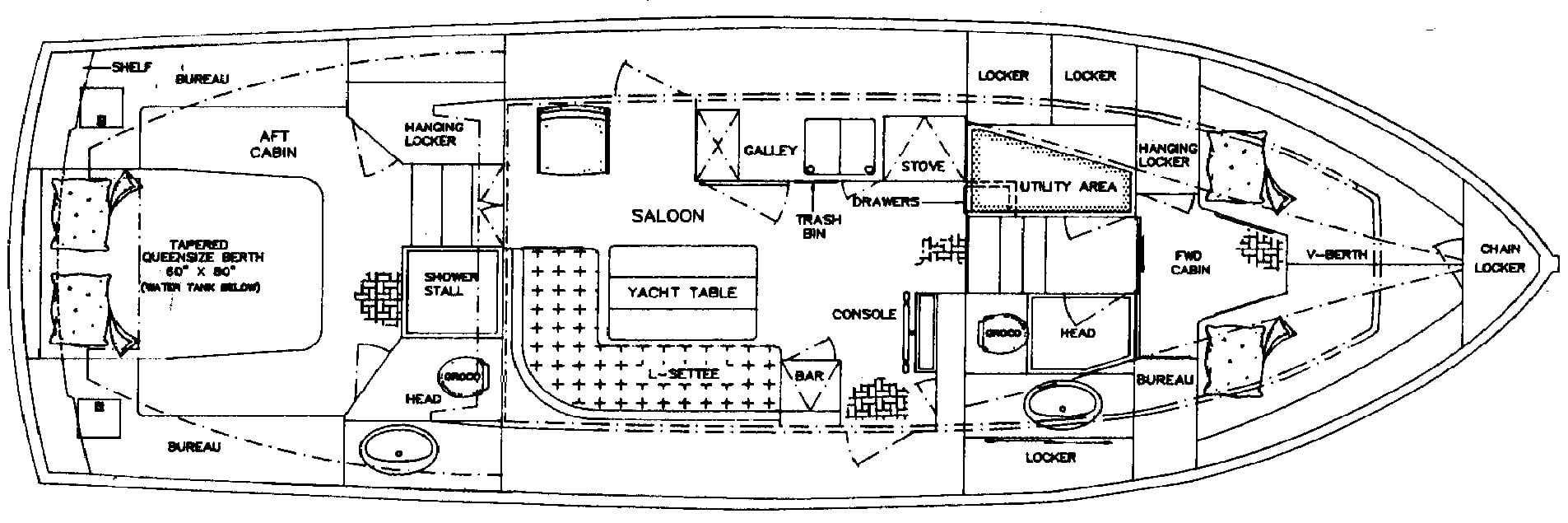 Grand Banks Yachts 36 Motor Yacht floor plan