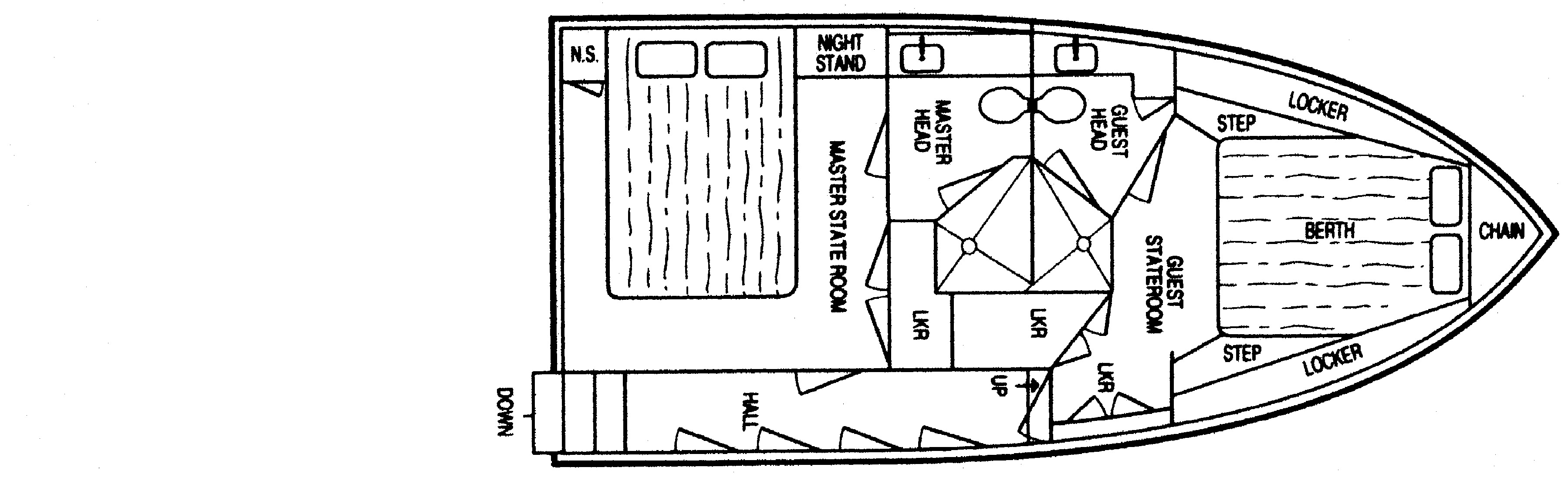 Navigator Yachts 42 Classic floor plan