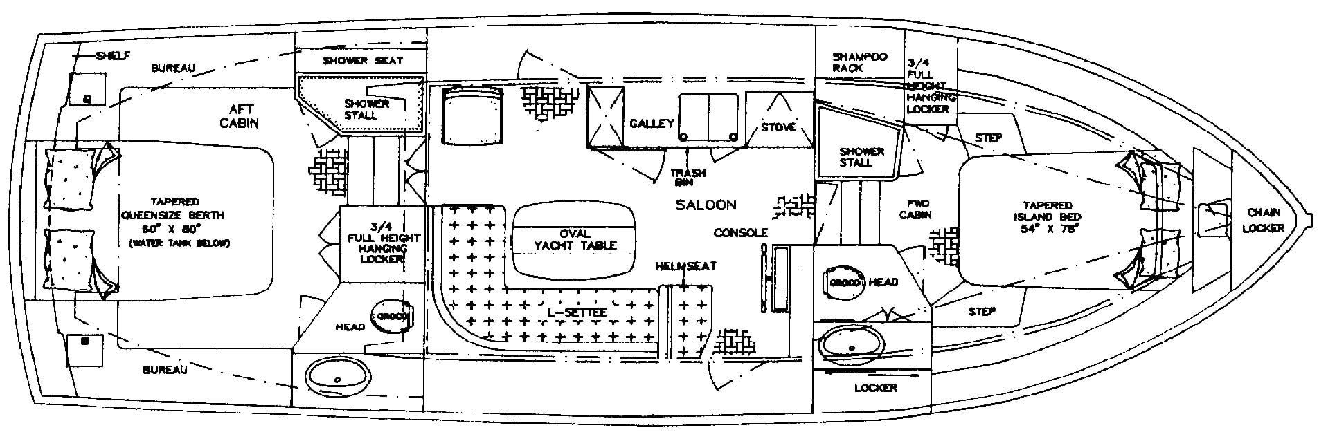 Grand Banks Yachts 36 Motor Yacht floor plan