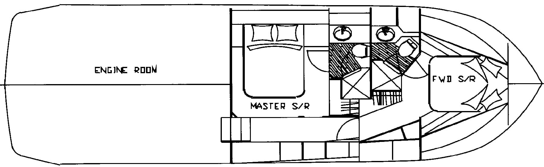 Navigator Yachts 44 Classic floor plan