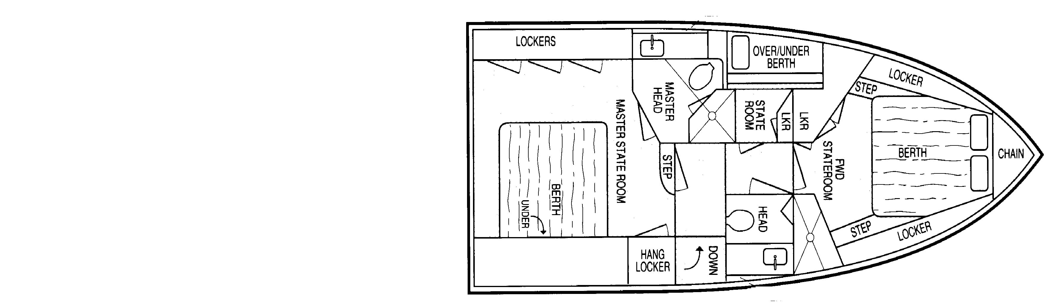 Navigator Yachts 50 Classic floor plan