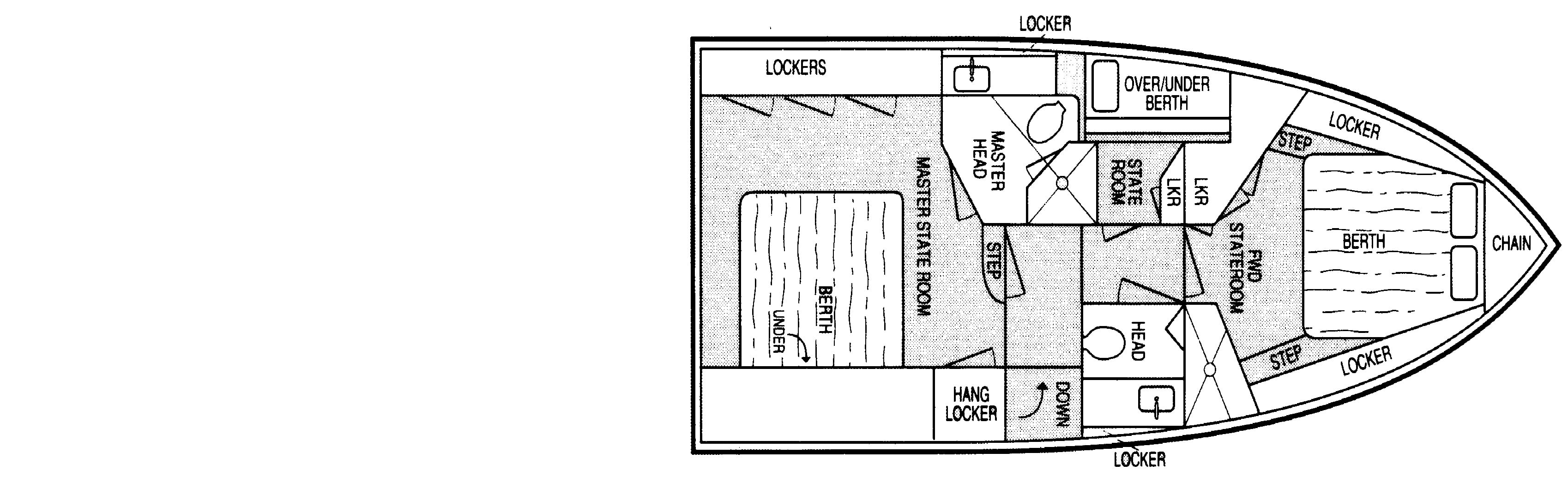 Navigator Yachts 53 Classic floor plan