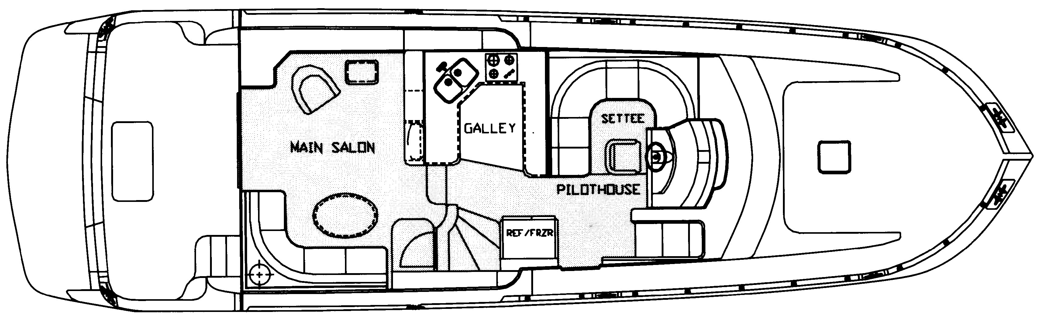 Navigator Yachts 58 Pilothouse floor plan