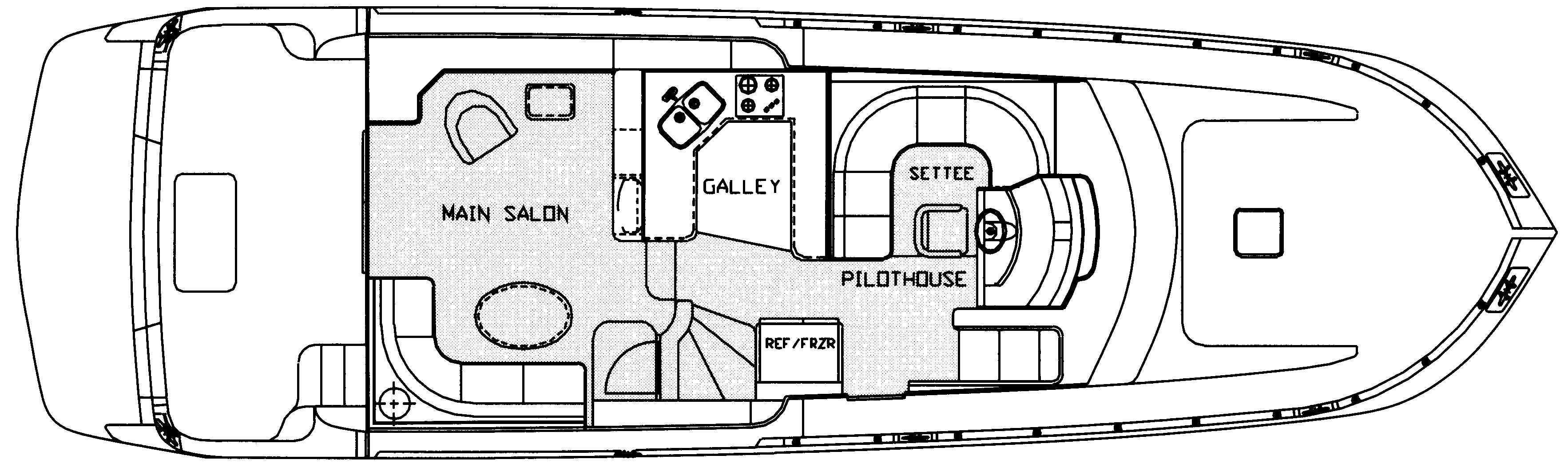 Navigator Yachts 61 Pilothouse floor plan