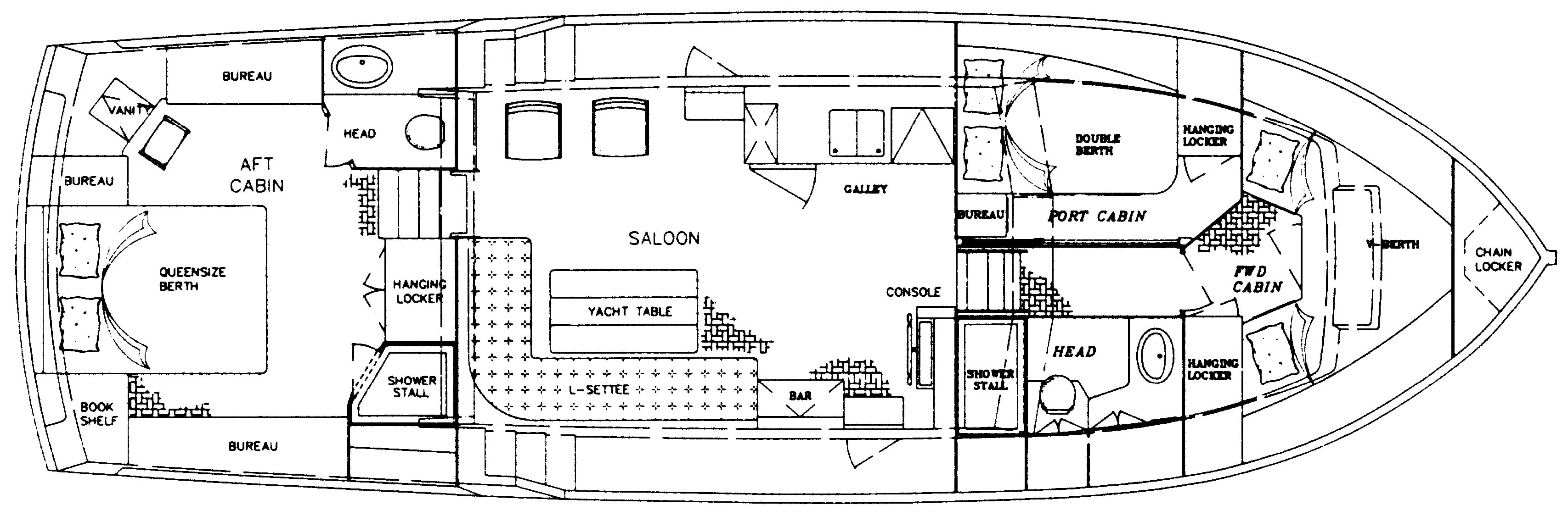 Grand Banks Yachts 46 Motor Yacht floor plan
