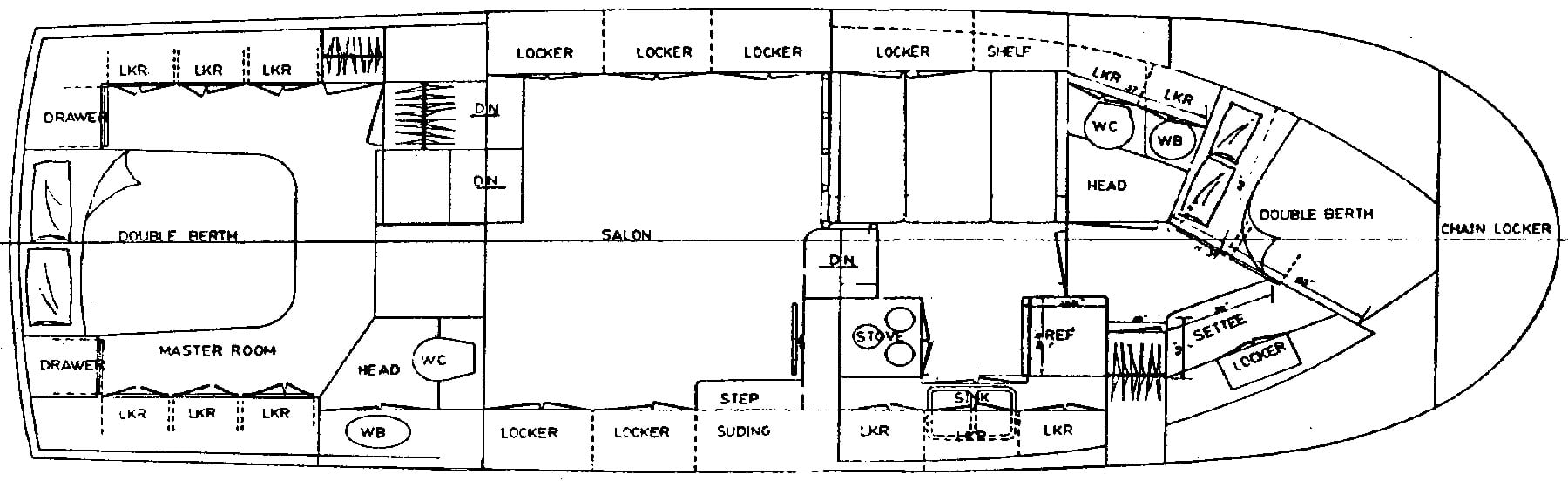 Nova 36 Sundeck floor plan