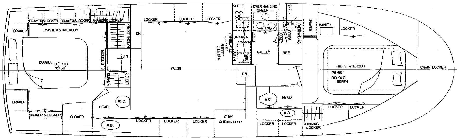 Nova 36 Sundeck floor plan