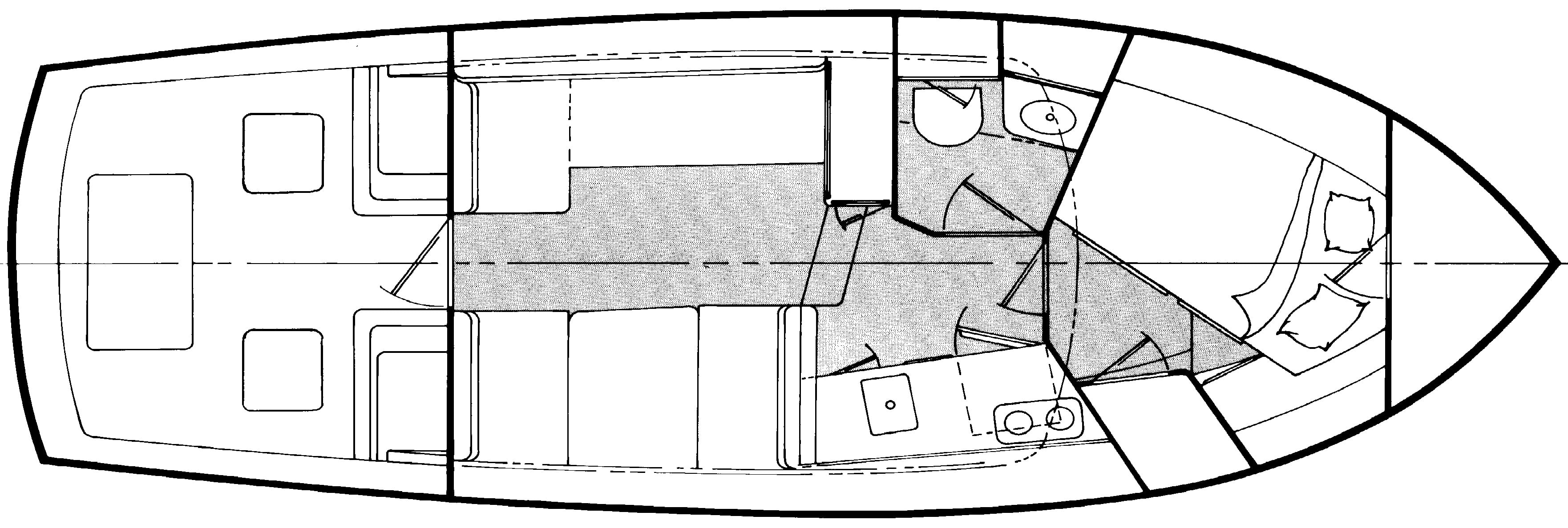 Ocean Yachts 29 Super Sport floor plan