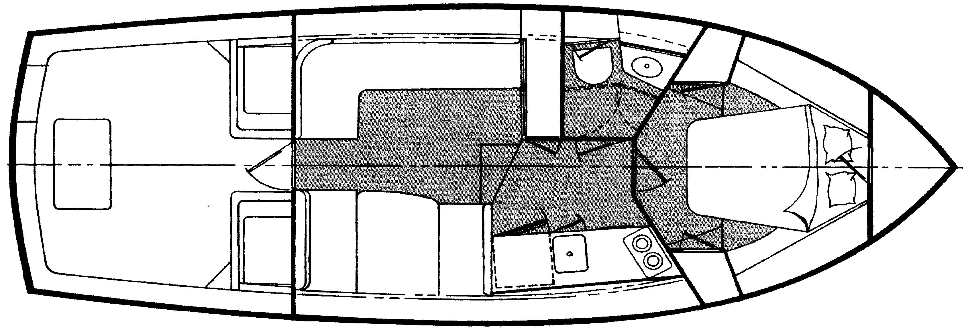 Ocean Yachts 32 Super Sport floor plan