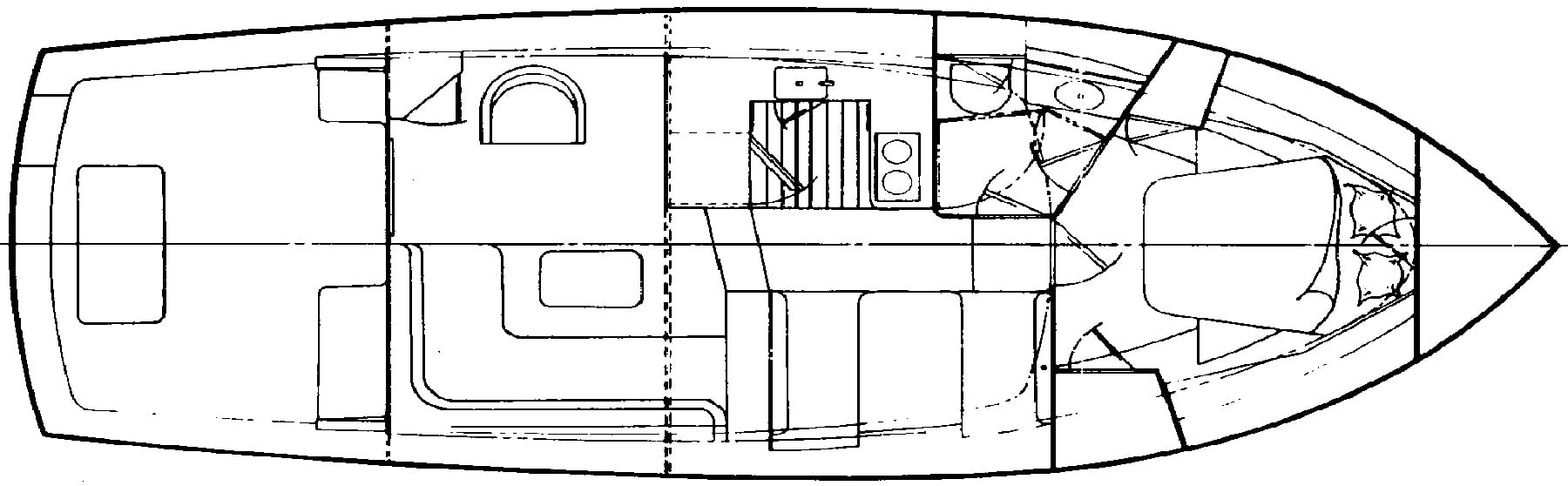 Ocean Yachts 35 Super Sport floor plan