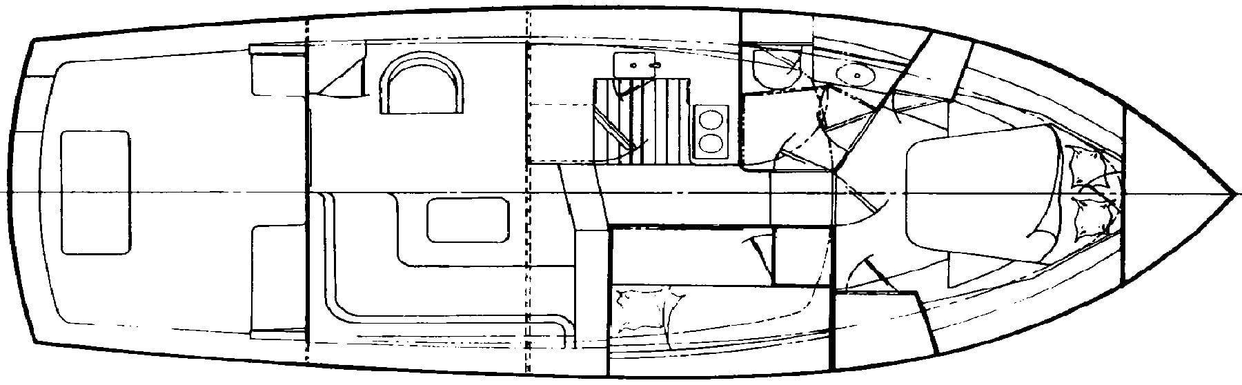 Ocean Yachts 35 Super Sport floor plan