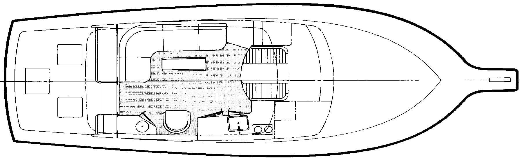 Ocean Yachts 38 Super Sport floor plan