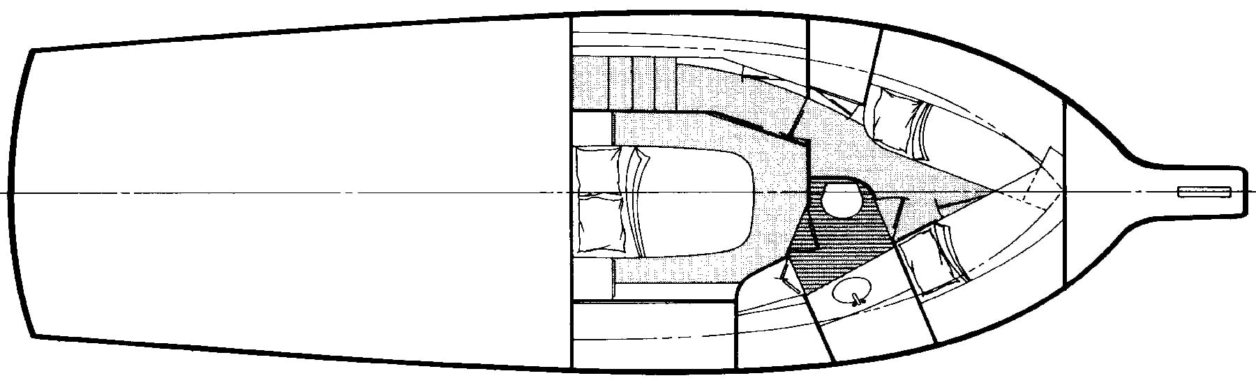 Ocean Yachts 38 Super Sport floor plan