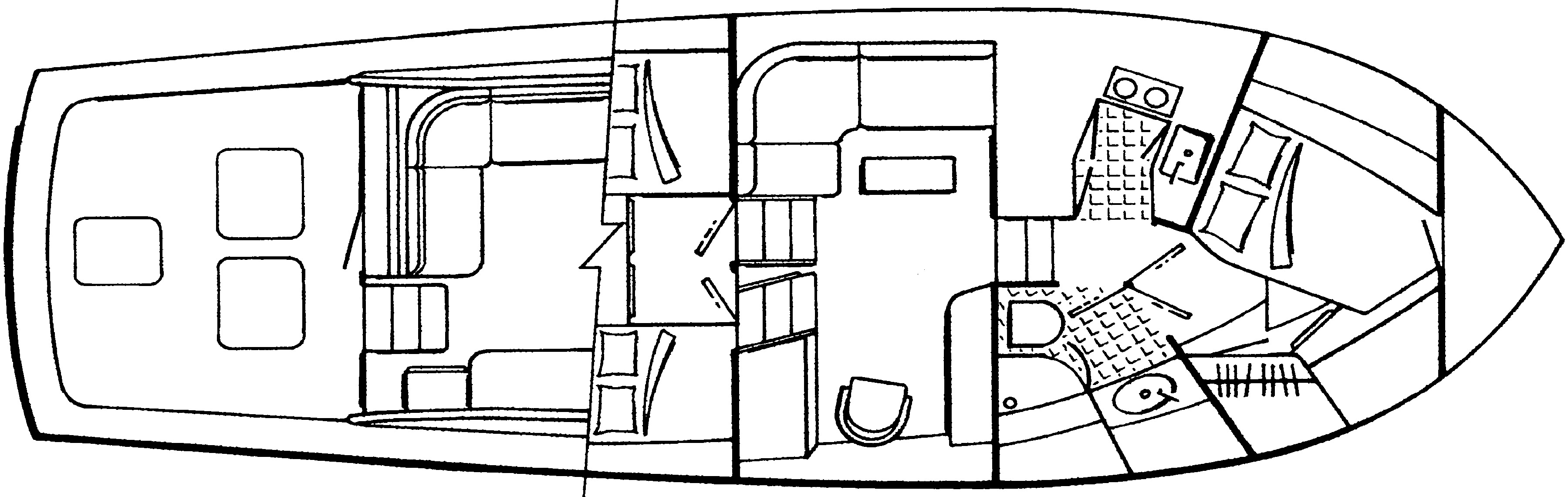 Ocean Yachts 40 Sport Fish floor plan