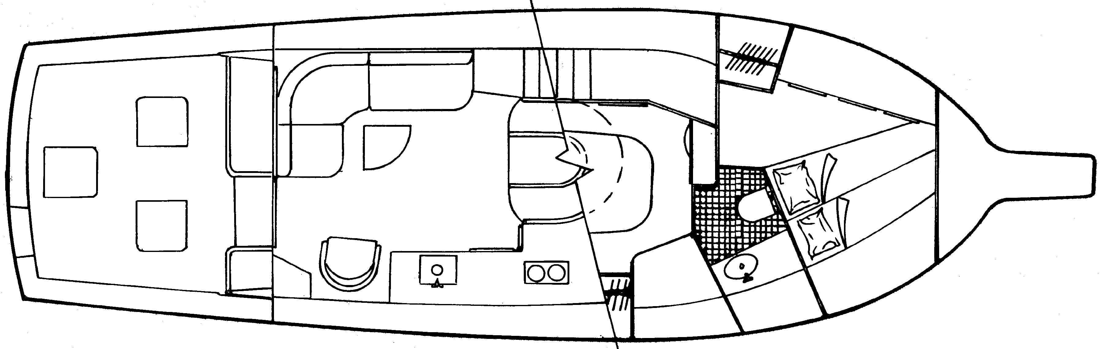 Ocean Yachts 40 Super Sport floor plan