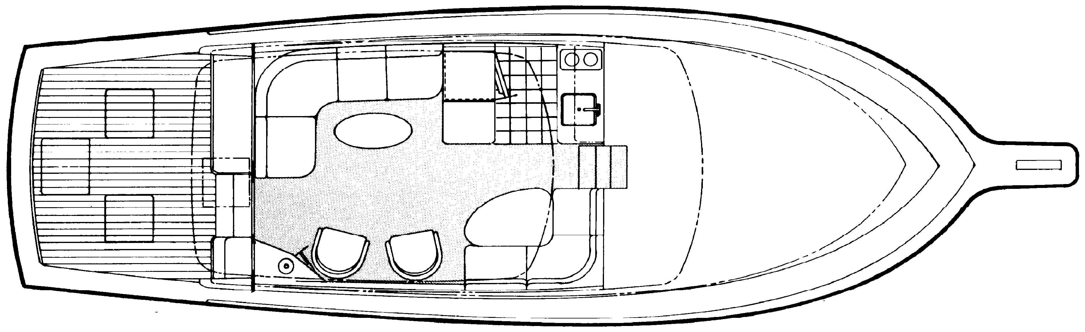 Ocean Yachts 42 Super Sport floor plan