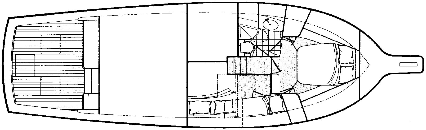 Ocean Yachts 42 Super Sport floor plan