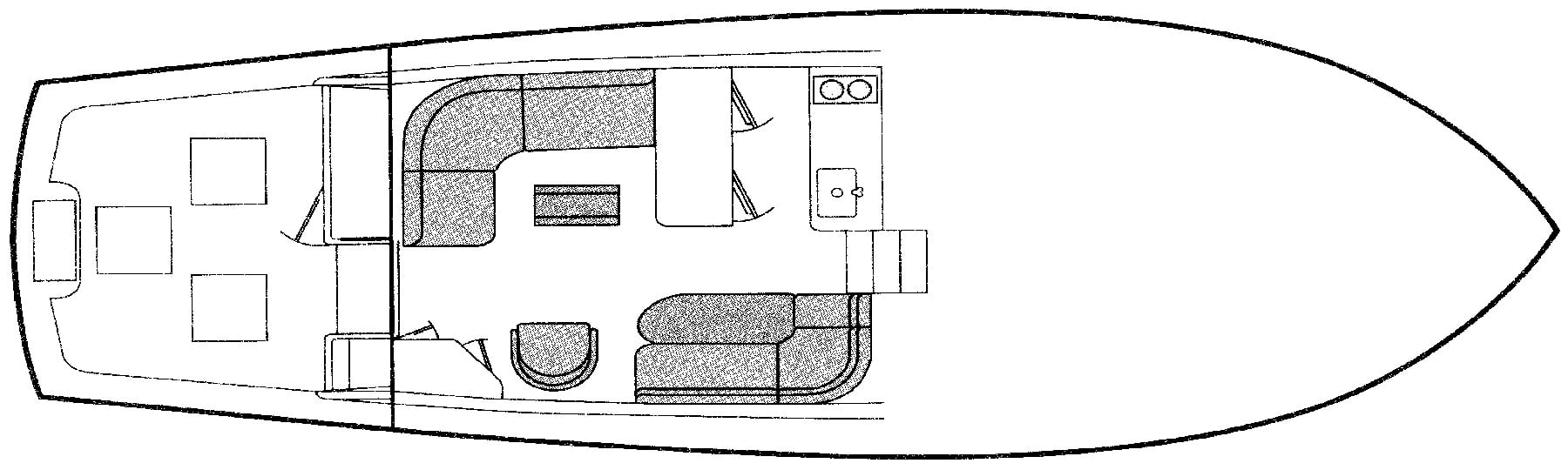 Ocean Yachts 43 Super Sport floor plan