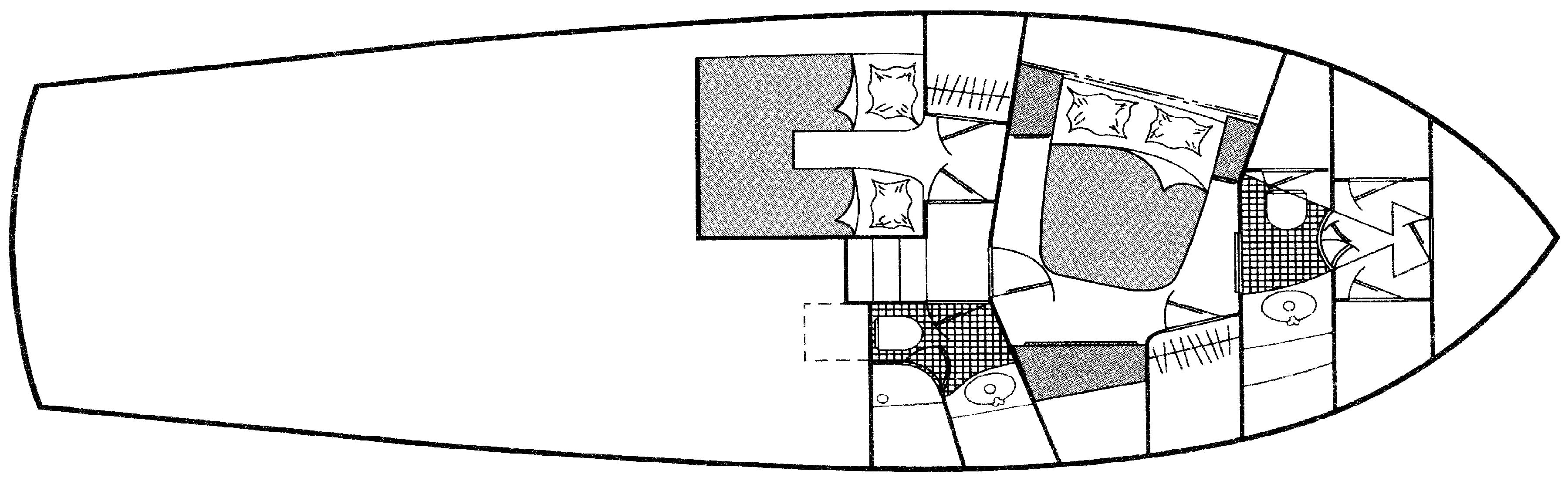 Ocean Yachts 43 Super Sport floor plan