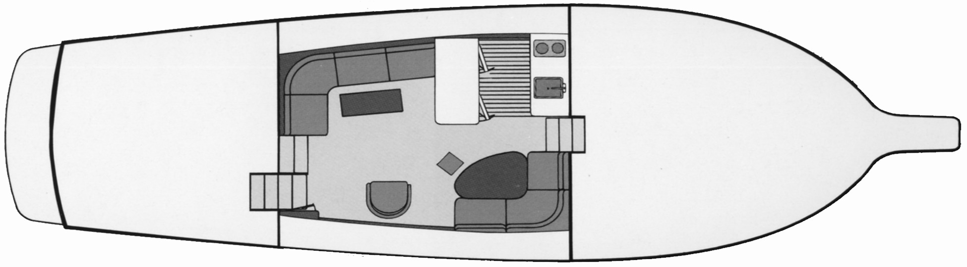 Ocean Yachts 44 Motor Yacht floor plan