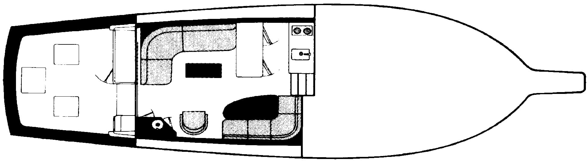 Ocean Yachts 45 Super Sport floor plan