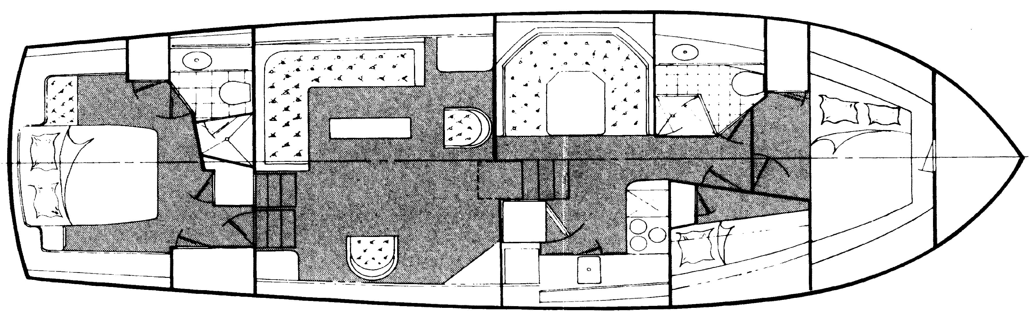 Ocean Yachts 46 Sunliner floor plan