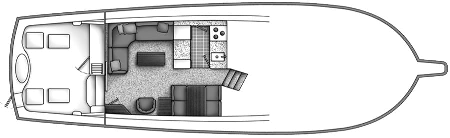 Ocean Yachts 46 Super Sport floor plan