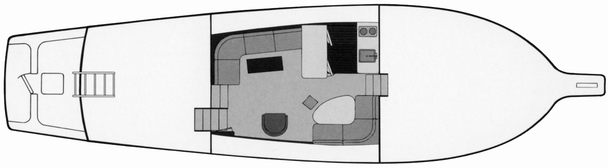 Ocean Yachts 48 Cockpit Motor Yacht floor plan