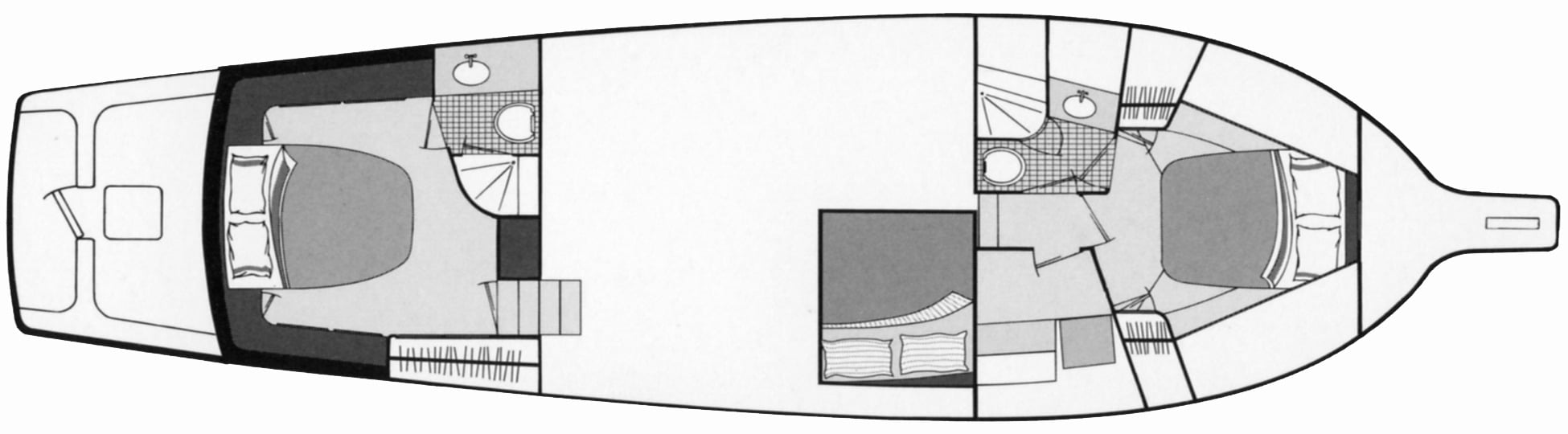 Ocean Yachts 48 Cockpit Motor Yacht floor plan