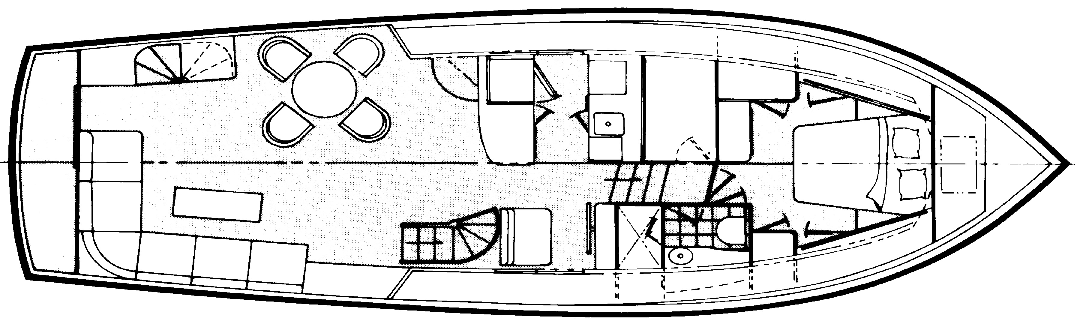Ocean Yachts 48 Motor Yacht floor plan