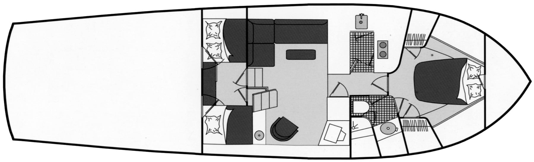 Ocean Yachts 48 Sport Fish floor plan
