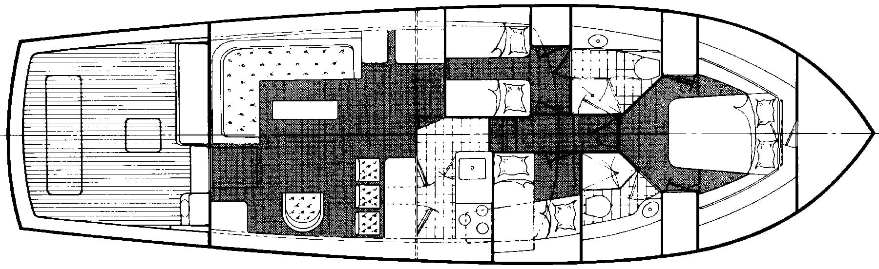 Ocean Yachts 48 Super Sport floor plan