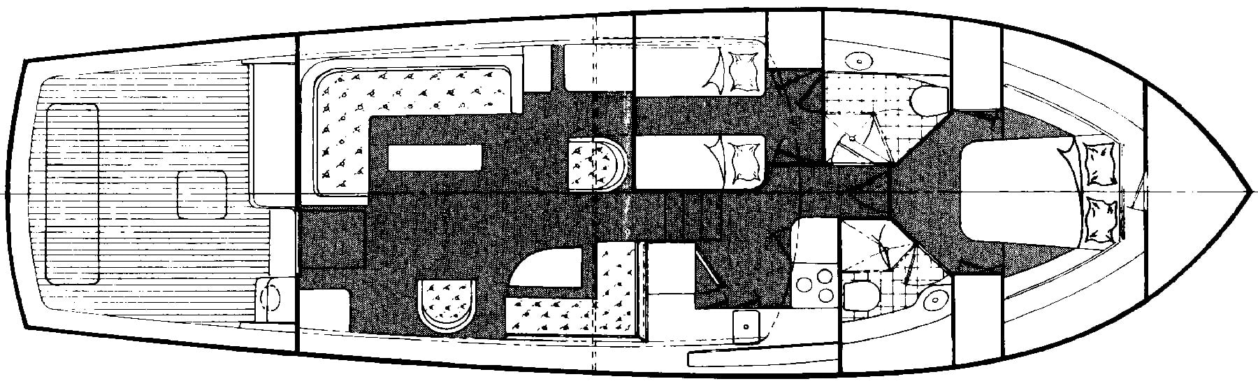 Ocean Yachts 48 Super Sport floor plan