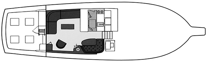 Ocean Yachts 48 Super Sport floor plan