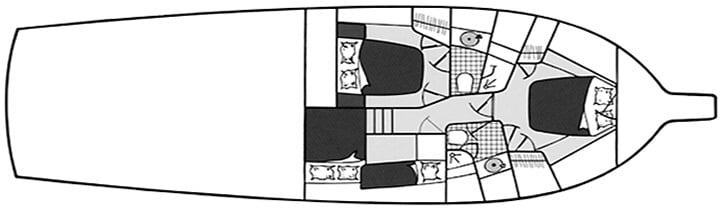 Ocean Yachts 48 Super Sport floor plan