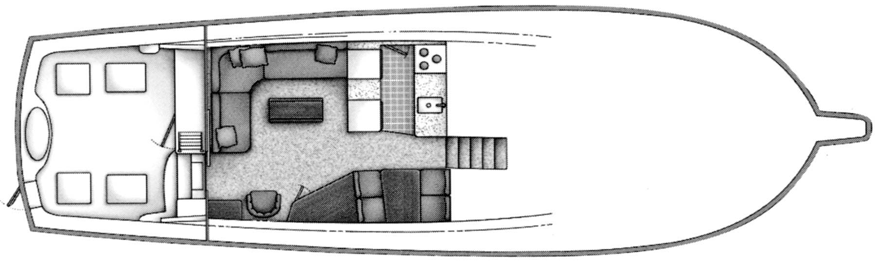 Ocean Yachts 50 Super Sport floor plan