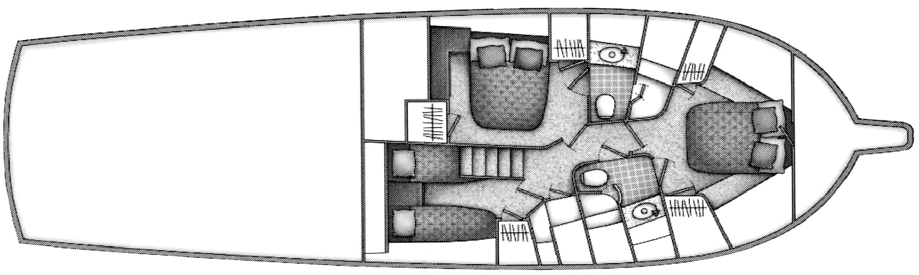 Ocean Yachts 50 Super Sport floor plan