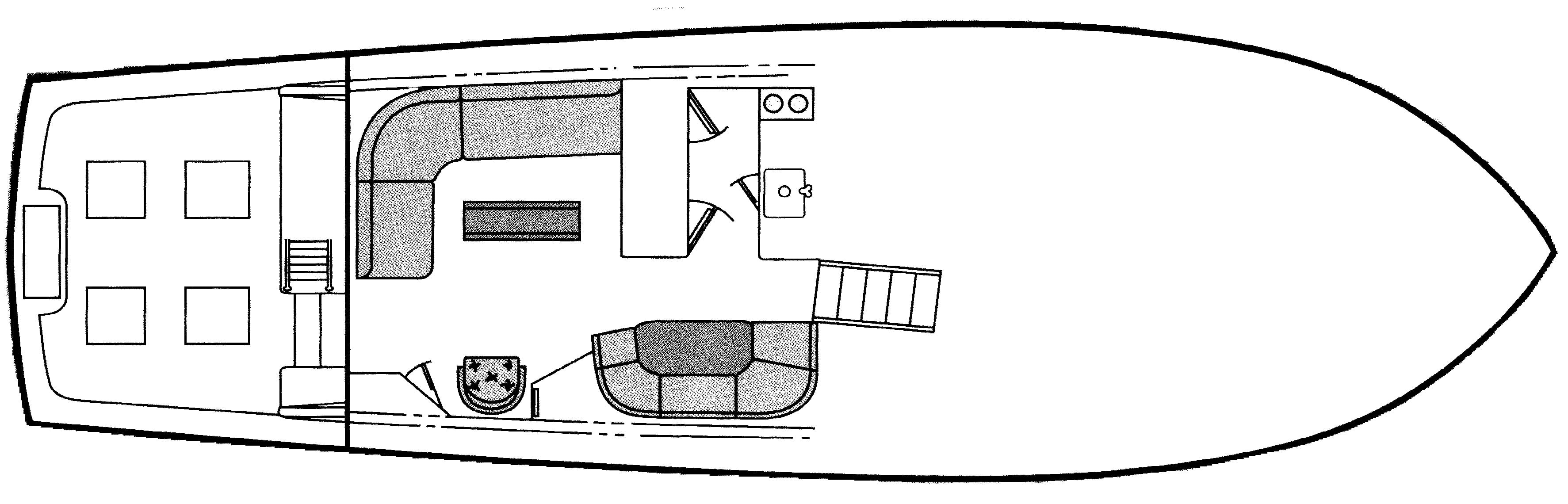 Ocean Yachts 52 Super Sport floor plan