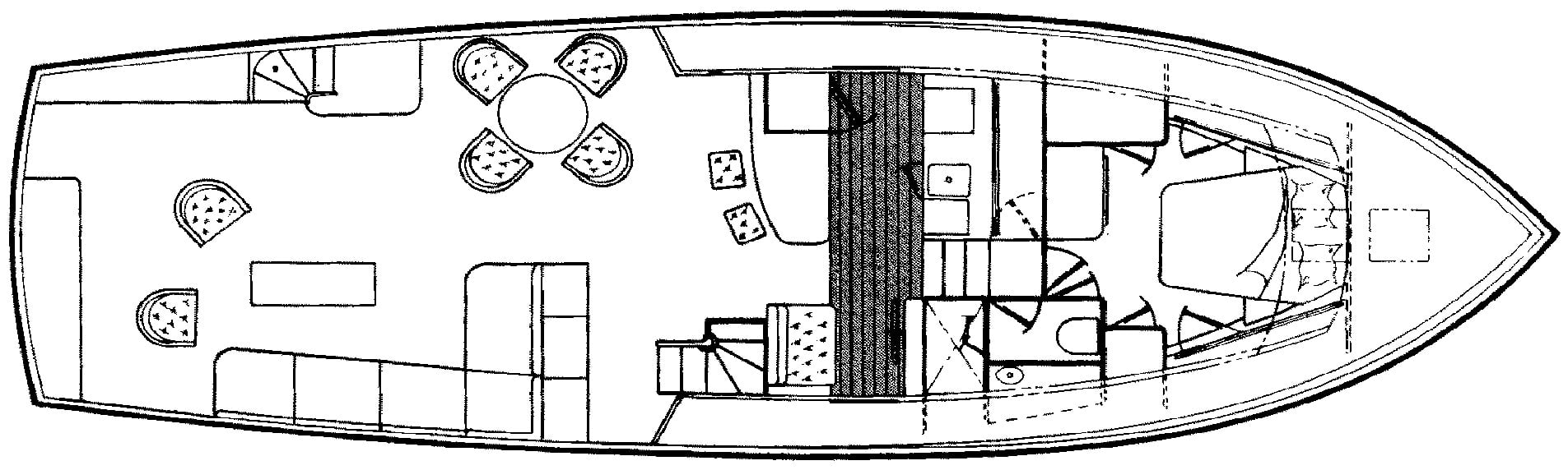 Ocean Yachts 53 Motor Yacht floor plan