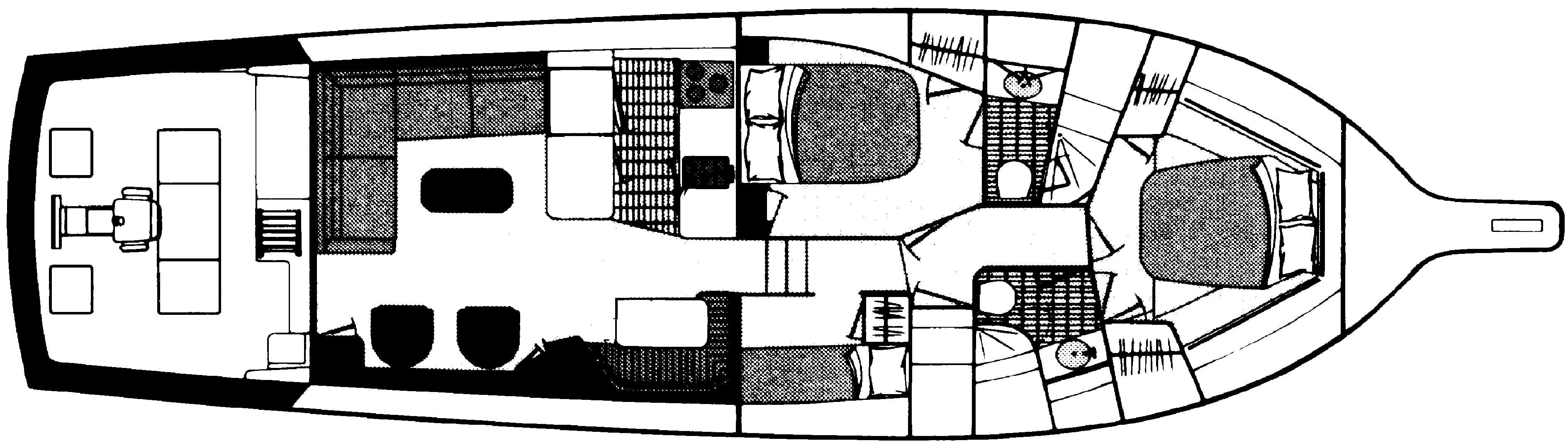 Ocean Yachts 53 Super Sport floor plan