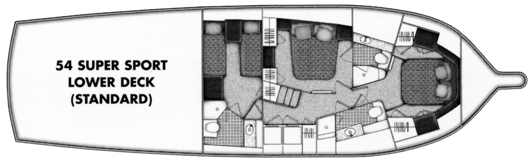Ocean Yachts 54 Super Sport floor plan