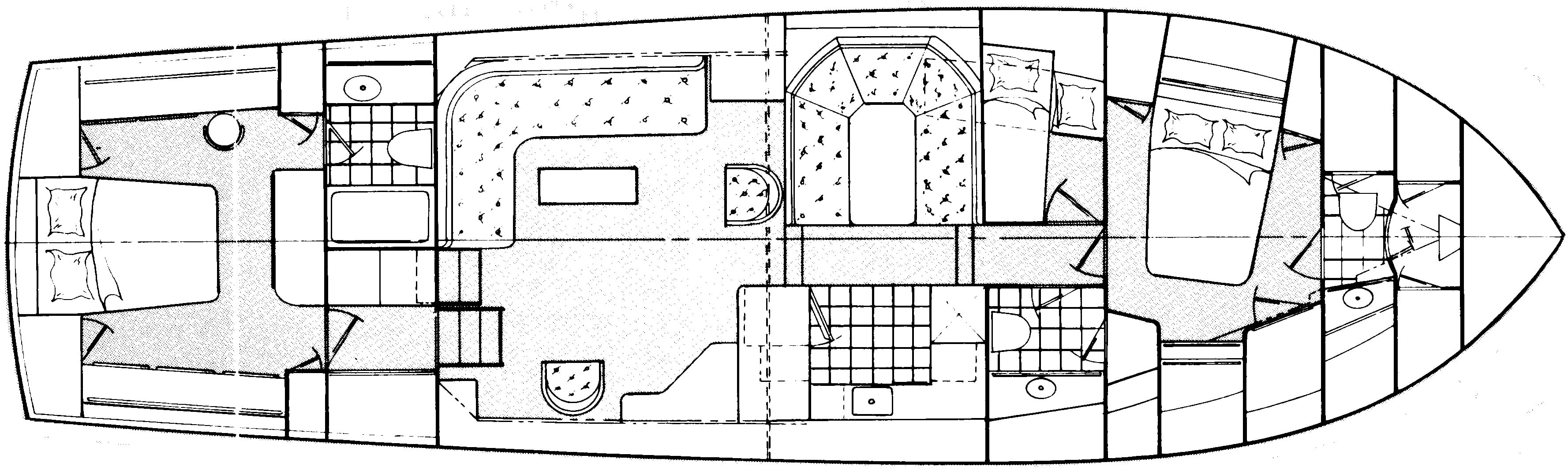 Ocean Yachts 55 Sunliner floor plan