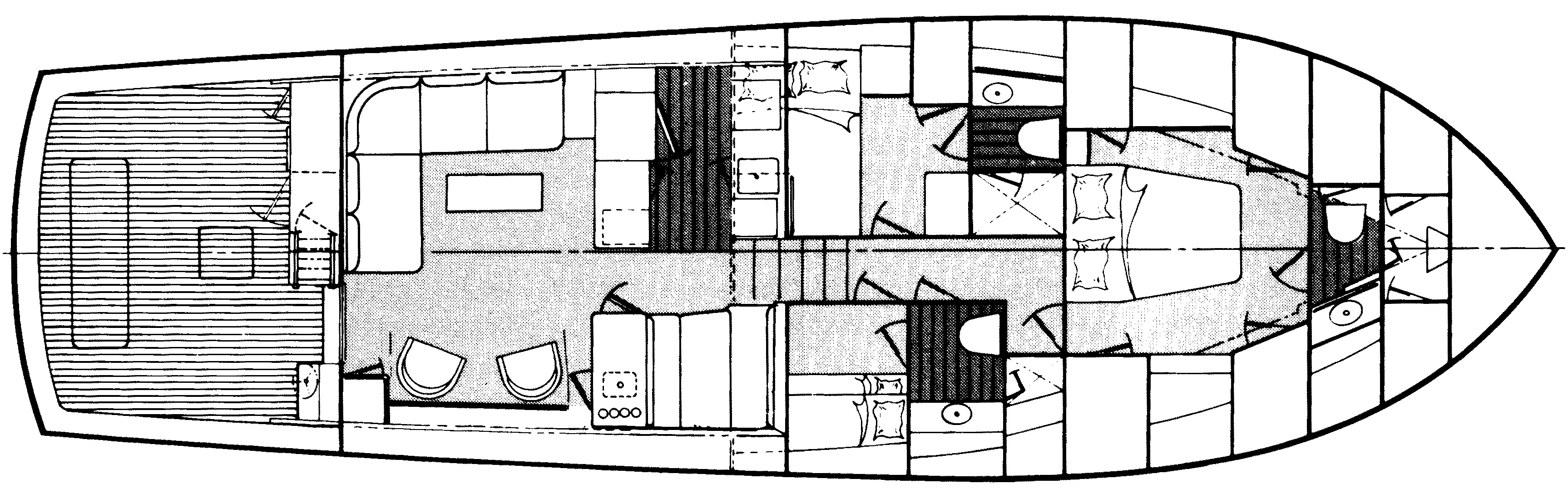 Ocean Yachts 55 Super Sport floor plan
